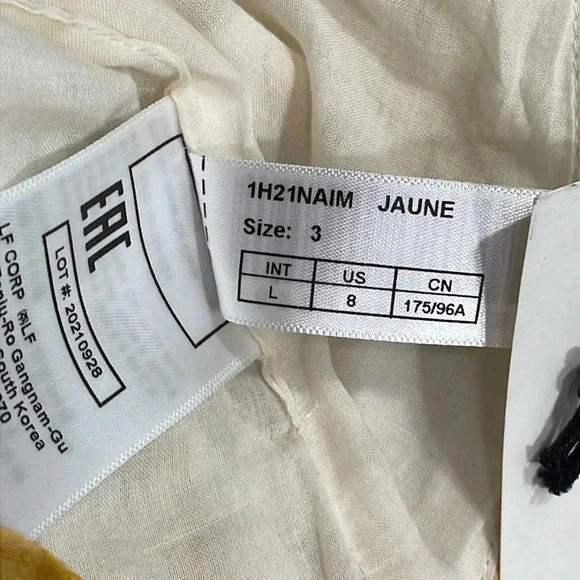 💥HOST PICK💥 ba&sh Naimee Yellow Floral  Strapless Stretch Tube Top Size 8 - Picture 14 of 14